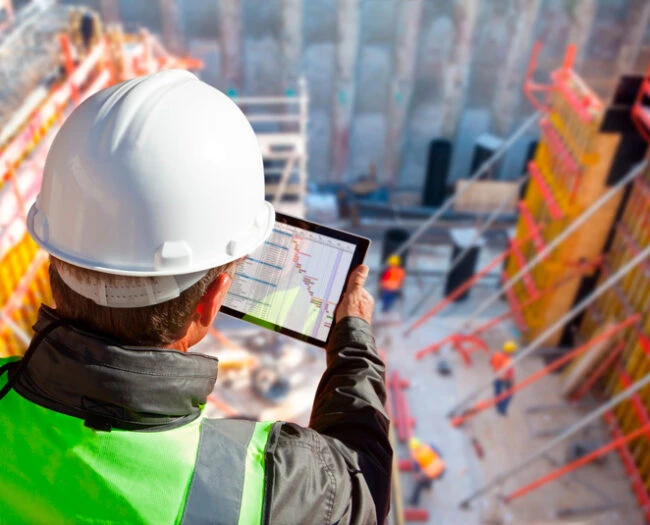 Construction engineer doing the plan
